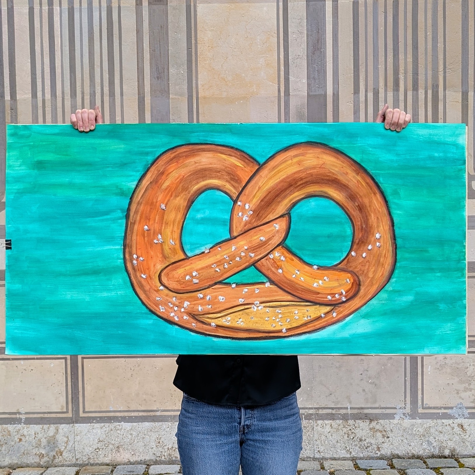Großformatiges Kunstwerk in einem Zuhause