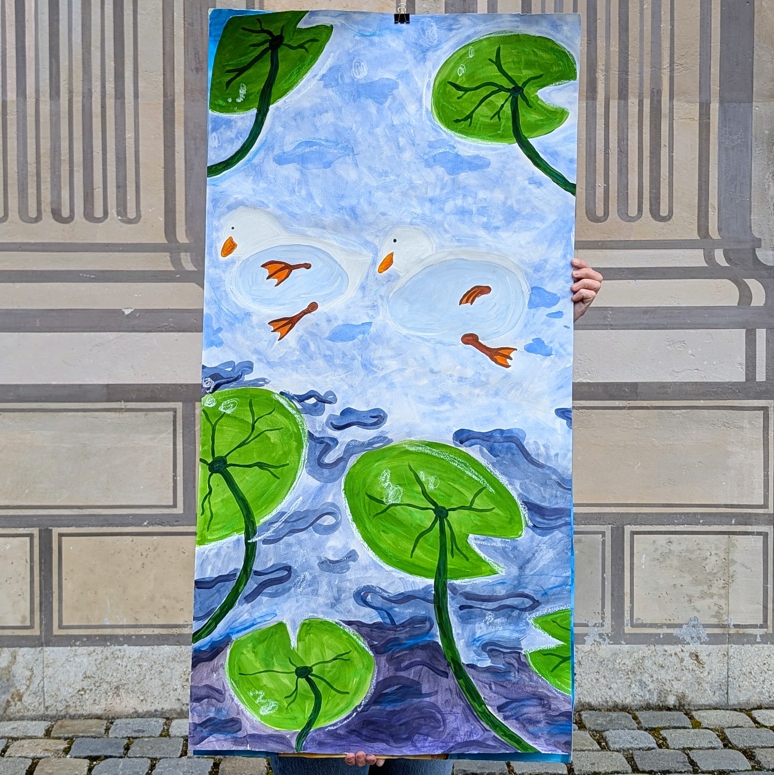 Großformatiges Kunstwerk in einem Zuhause